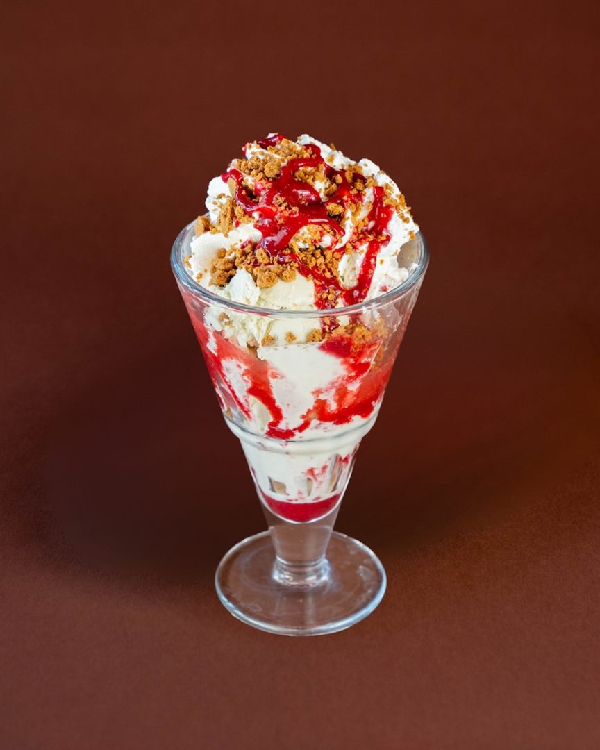 Coupe glacée pistache et chantilly chez Crêpe Touch Chambly